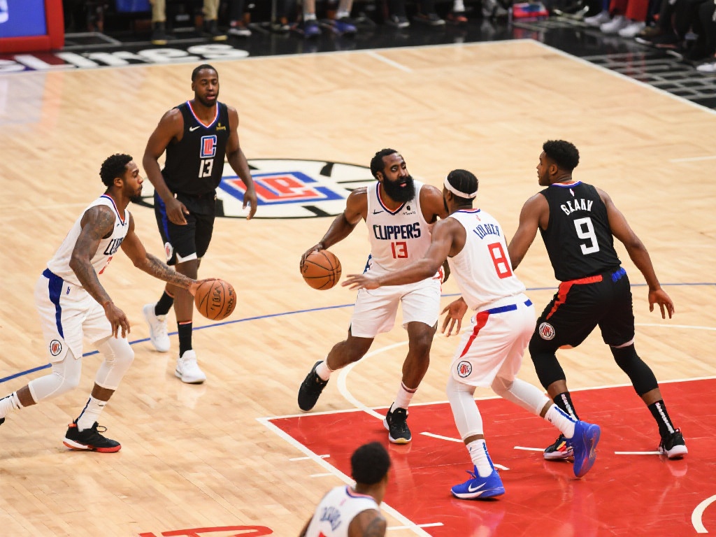 快船官宣赢球海报:哈登封面致胜之姿 不仅如此,哈登的加入还优化了快船整体进攻